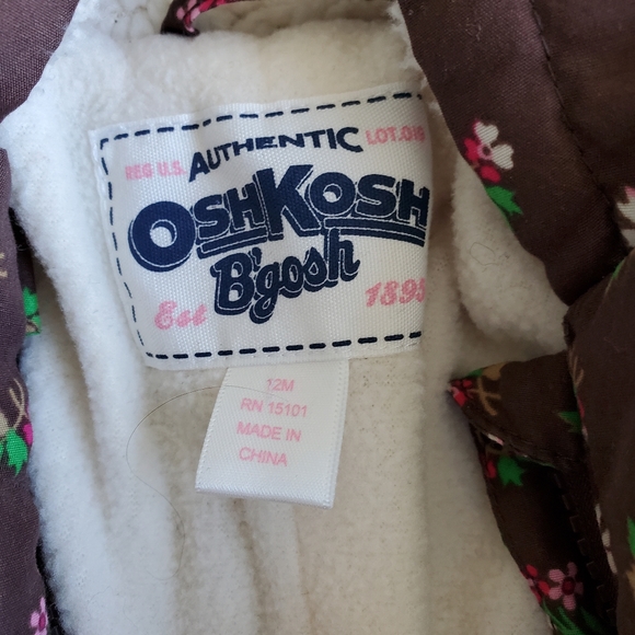 Oshkosh B'gosh Winter Snowsuit Size 12 Months - Picture 5 of 7